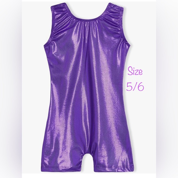 Purple Glitter Leotard for Girls- Size 5/6 - Picture 1 of 5